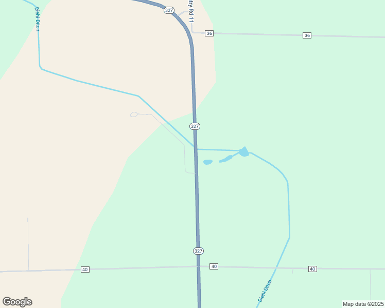 map of restaurants, bars, coffee shops, grocery stores, and more near 3910 Indiana 327 in Auburn