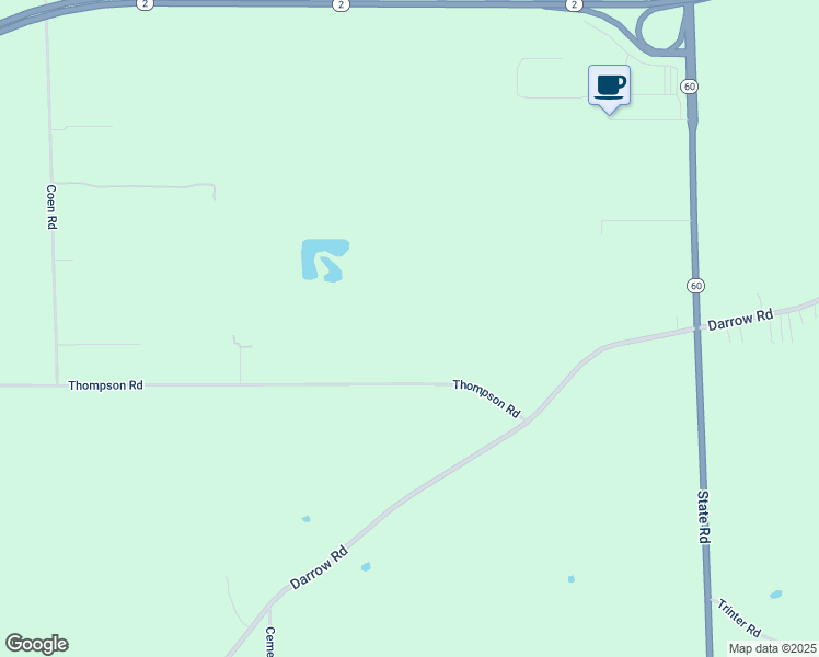map of restaurants, bars, coffee shops, grocery stores, and more near 13617 Thompson Road in Vermilion