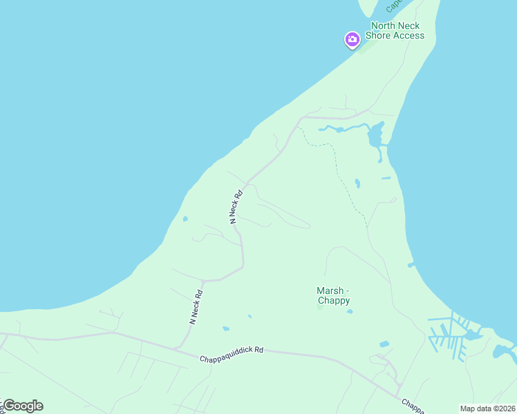 map of restaurants, bars, coffee shops, grocery stores, and more near 58 North Neck Road in Edgartown