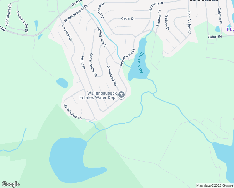 map of restaurants, bars, coffee shops, grocery stores, and more near 9 Tomahawk Road in Lake Ariel