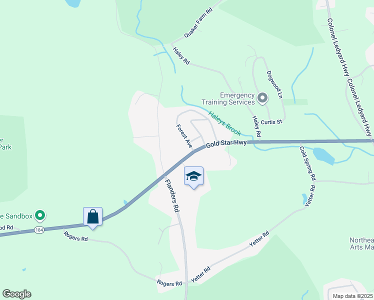 map of restaurants, bars, coffee shops, grocery stores, and more near 8 Forest Avenue in Groton