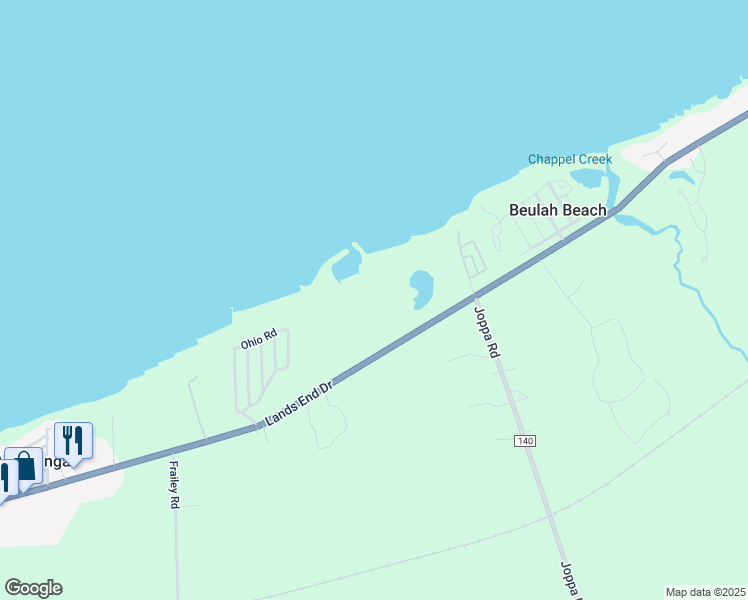 map of restaurants, bars, coffee shops, grocery stores, and more near 5605 West Lake Road in Vermilion