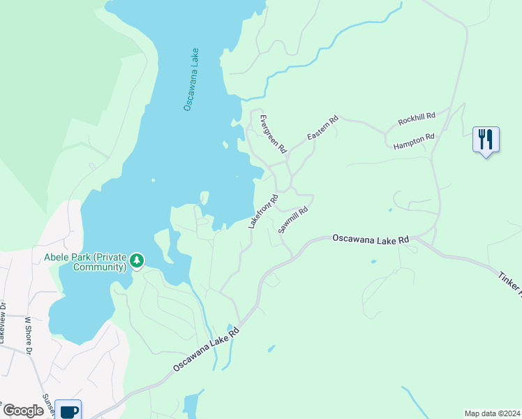 map of restaurants, bars, coffee shops, grocery stores, and more near 63 Lakefront Road in Putnam Valley