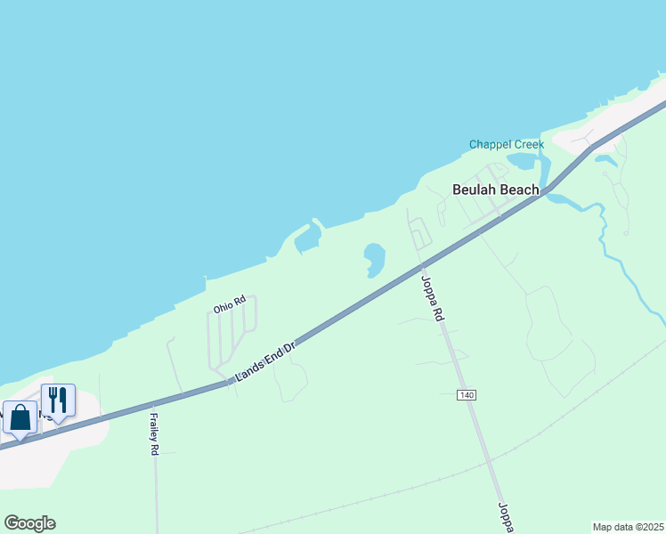 map of restaurants, bars, coffee shops, grocery stores, and more near 5605 West Lake Road in Vermilion