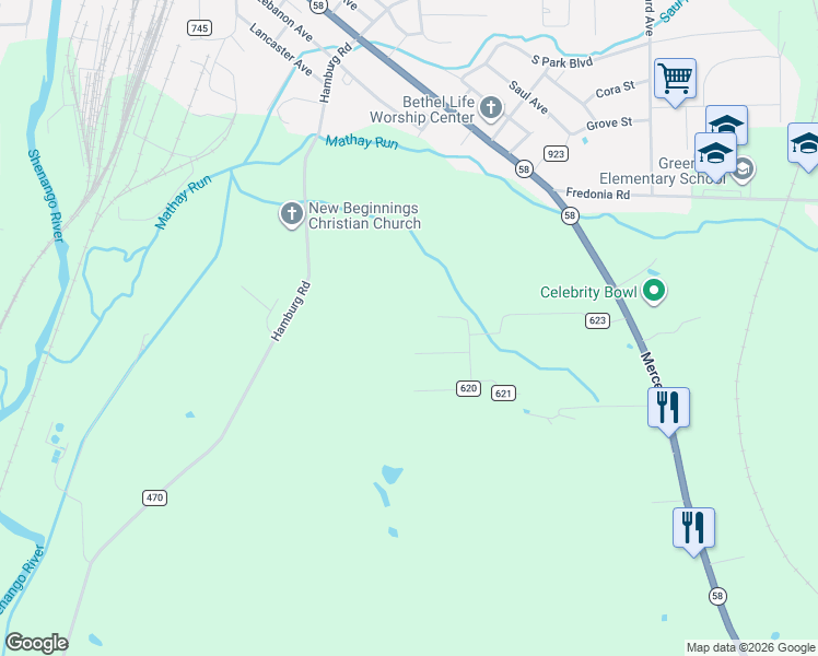 map of restaurants, bars, coffee shops, grocery stores, and more near 9 Palmer Drive in Greenville