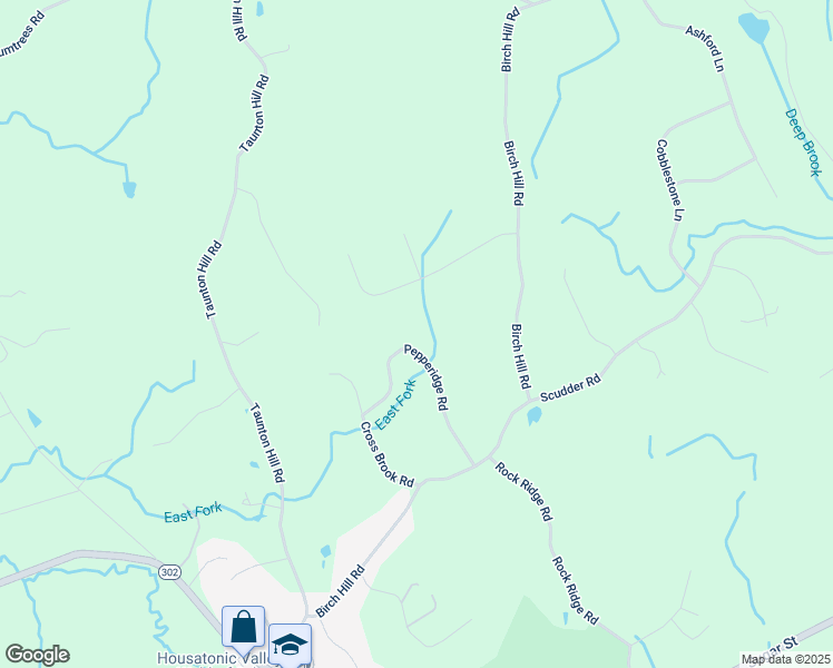 map of restaurants, bars, coffee shops, grocery stores, and more near 16 Pepperidge Road in Newtown