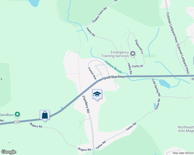 map of restaurants, bars, coffee shops, grocery stores, and more near 8 Forest Avenue in Groton