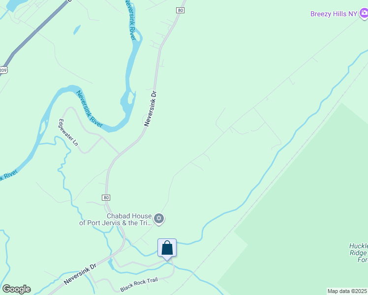 map of restaurants, bars, coffee shops, grocery stores, and more near 67 Shinhollow Road in Port Jervis