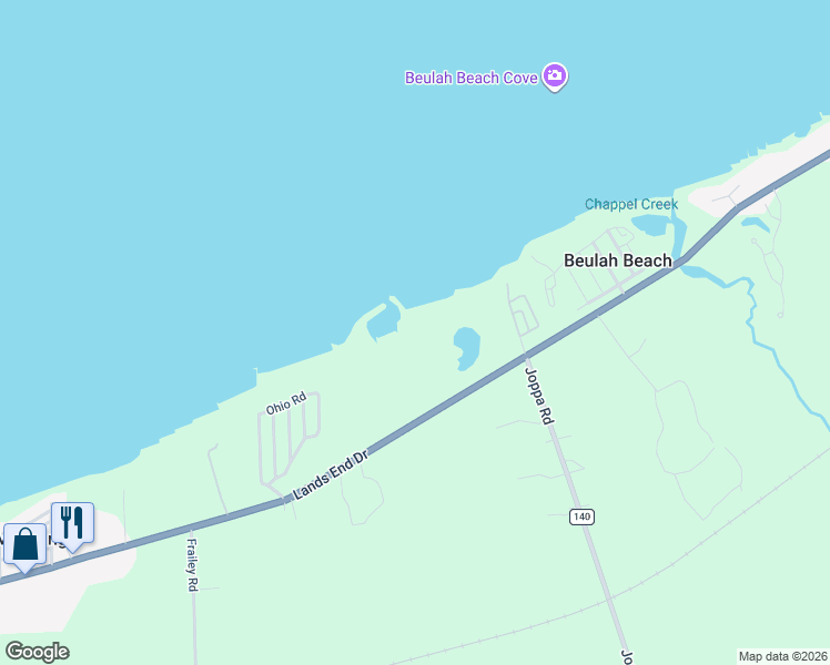 map of restaurants, bars, coffee shops, grocery stores, and more near 5605 West Lake Road in Vermilion