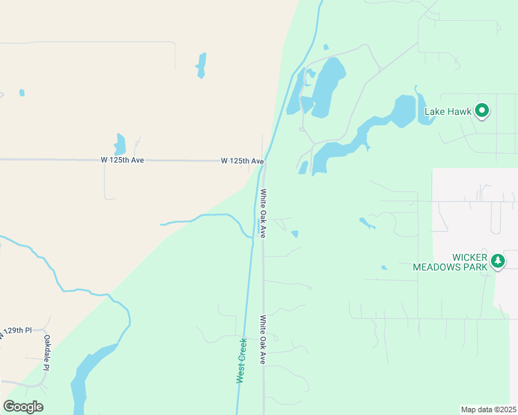 map of restaurants, bars, coffee shops, grocery stores, and more near 12701-12789 White Oak Avenue in Cedar Lake