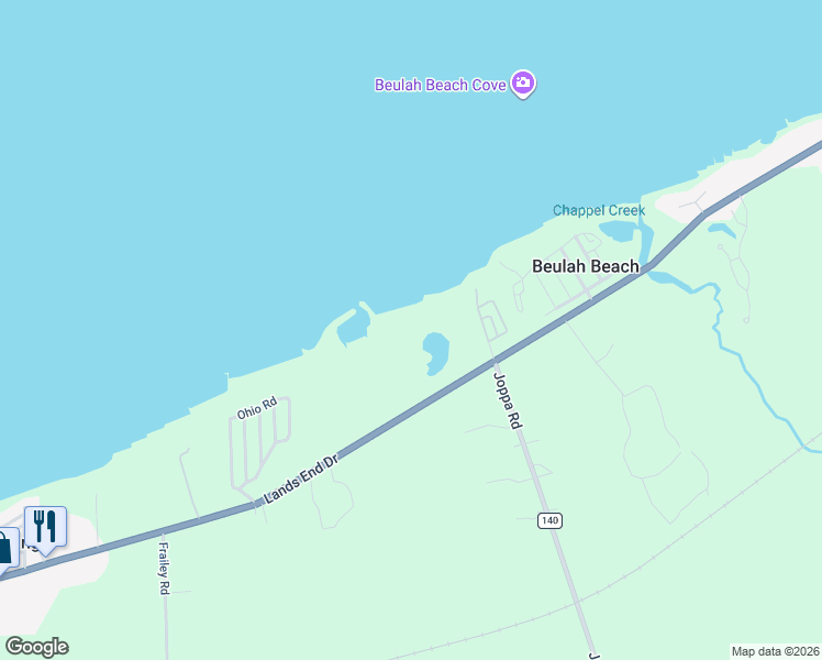 map of restaurants, bars, coffee shops, grocery stores, and more near 5605 West Lake Road in Vermilion