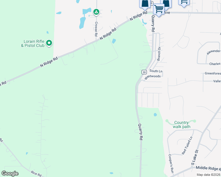 map of restaurants, bars, coffee shops, grocery stores, and more near 7500 Quarry Road in Amherst