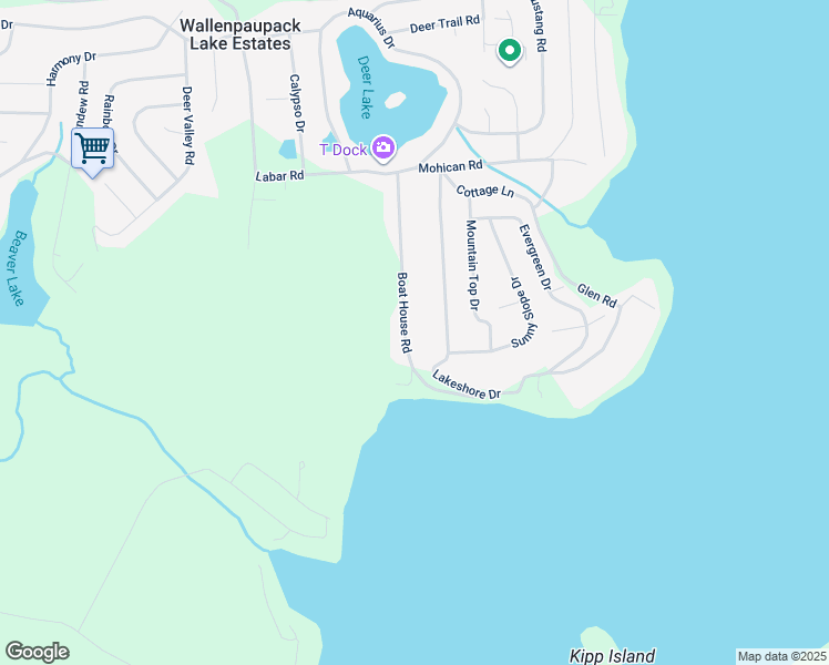 map of restaurants, bars, coffee shops, grocery stores, and more near 1063 Boat House Road in Lake Ariel