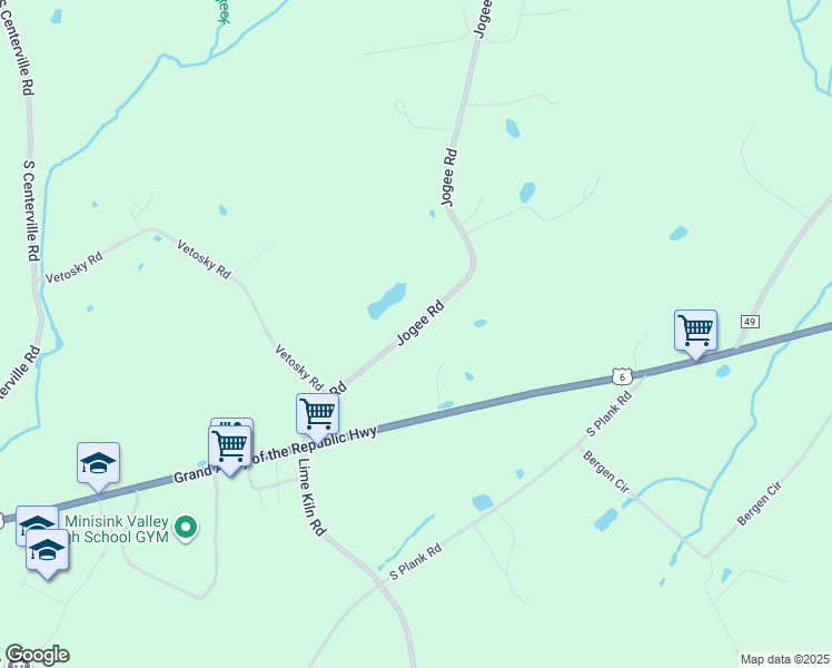 map of restaurants, bars, coffee shops, grocery stores, and more near 28 Jogee Road in Middletown