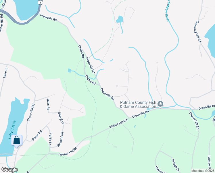 map of restaurants, bars, coffee shops, grocery stores, and more near 17 Mega Lane in Carmel Hamlet