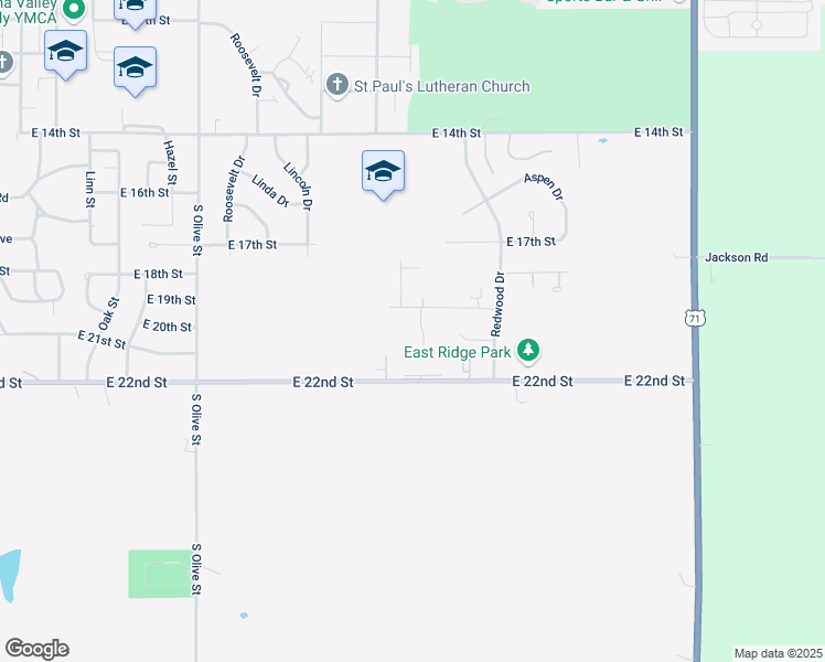 map of restaurants, bars, coffee shops, grocery stores, and more near 2001 Southern View Drive in Atlantic