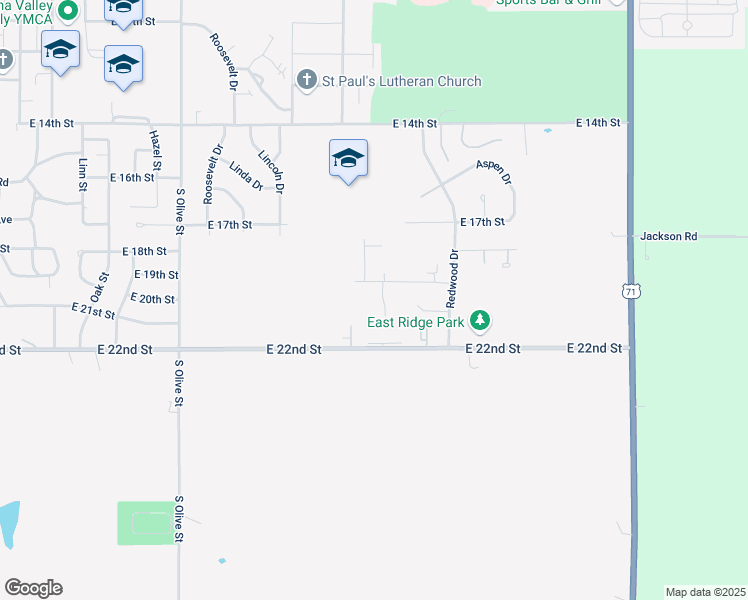 map of restaurants, bars, coffee shops, grocery stores, and more near 2001 Southern View Drive in Atlantic
