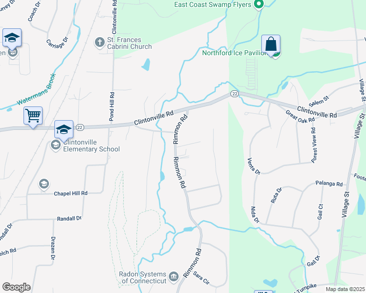 map of restaurants, bars, coffee shops, grocery stores, and more near 31 Rimmon Road in North Haven