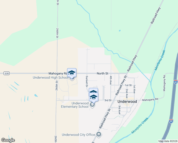 map of restaurants, bars, coffee shops, grocery stores, and more near 101 Faith Avenue in Underwood