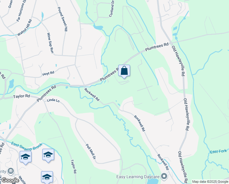 map of restaurants, bars, coffee shops, grocery stores, and more near 73 Rockwell Road in Bethel