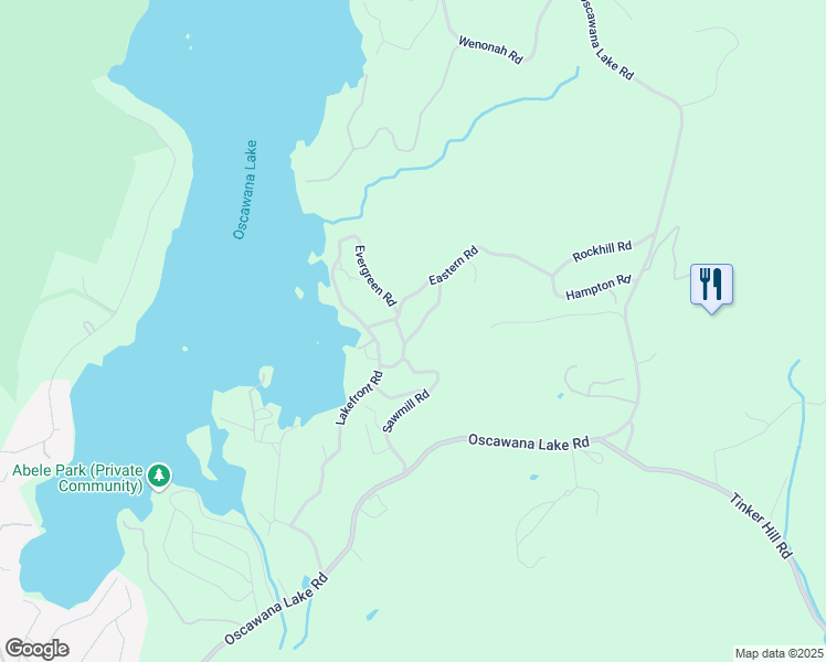 map of restaurants, bars, coffee shops, grocery stores, and more near 27 Woodleigh Road in Putnam Valley
