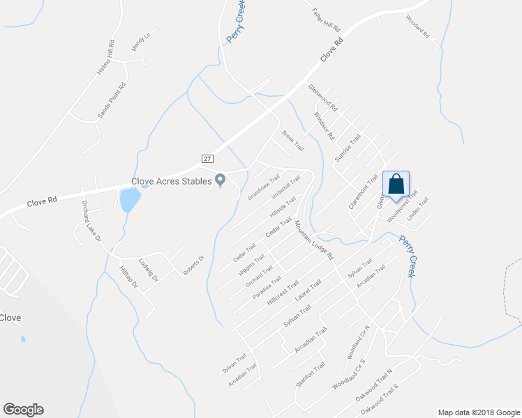 map of restaurants, bars, coffee shops, grocery stores, and more near 29 Underhill Trail in Monroe