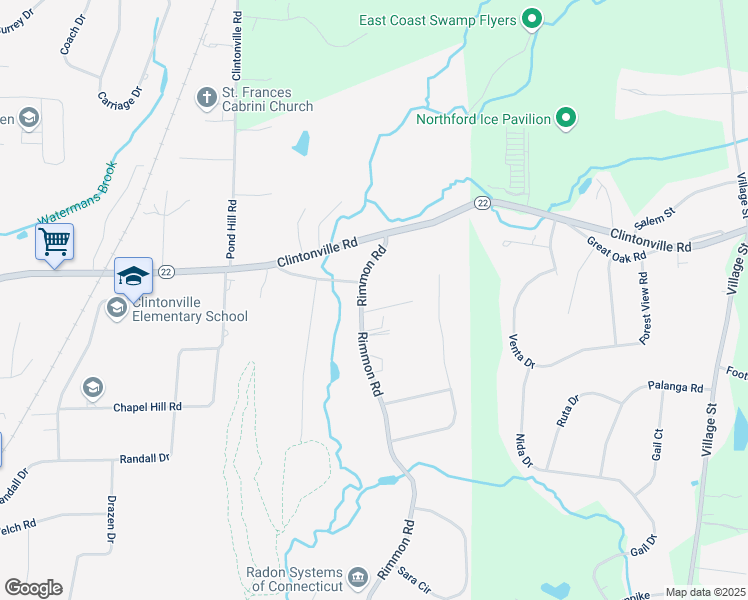 map of restaurants, bars, coffee shops, grocery stores, and more near 31 Rimmon Road in North Haven