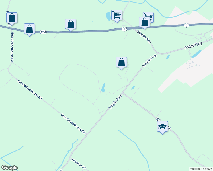 map of restaurants, bars, coffee shops, grocery stores, and more near 27 Rolling Ridge Drive in Goshen
