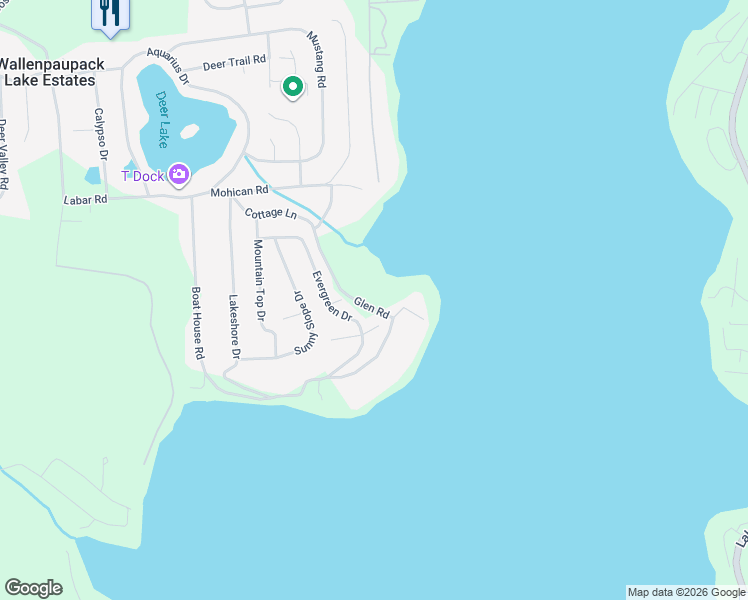 map of restaurants, bars, coffee shops, grocery stores, and more near 40 Glen Road in Lakeville