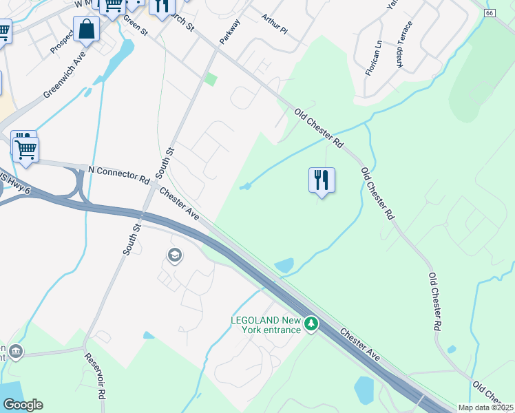 map of restaurants, bars, coffee shops, grocery stores, and more near 1998 New York 17M in Goshen