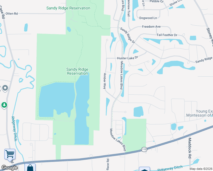 map of restaurants, bars, coffee shops, grocery stores, and more near 6756 Majestic Drive in North Ridgeville