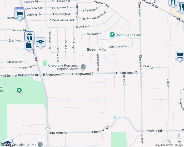 East Ridgewood Drive, Seven Hills OH Walk Score