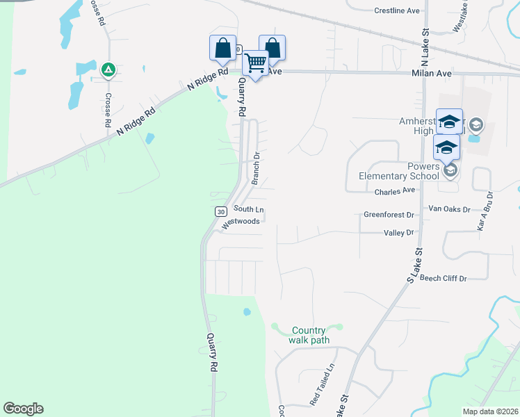 map of restaurants, bars, coffee shops, grocery stores, and more near 174 Westwoods in Amherst