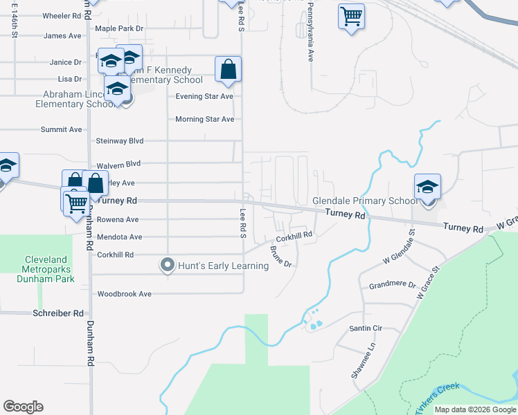 map of restaurants, bars, coffee shops, grocery stores, and more near 681 Turney Road in Bedford