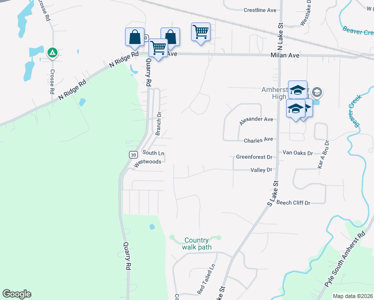 map of restaurants, bars, coffee shops, grocery stores, and more near 113 Hickory Hollow Drive in Amherst