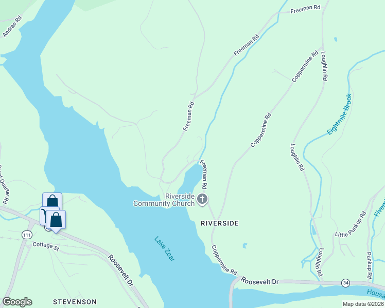 map of restaurants, bars, coffee shops, grocery stores, and more near 165 Freeman Road in Oxford