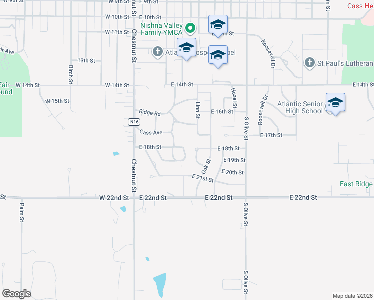 map of restaurants, bars, coffee shops, grocery stores, and more near 1823 Bryn Mawr Circle in Atlantic