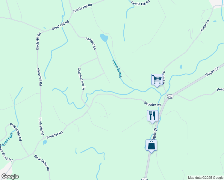 map of restaurants, bars, coffee shops, grocery stores, and more near 28 Scudder Rd in Newtown