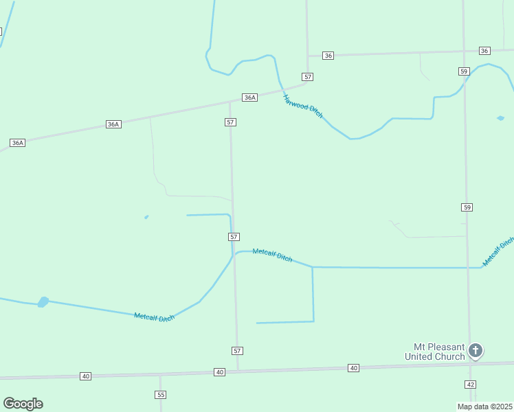 map of restaurants, bars, coffee shops, grocery stores, and more near 3865 County Road 57 in Butler