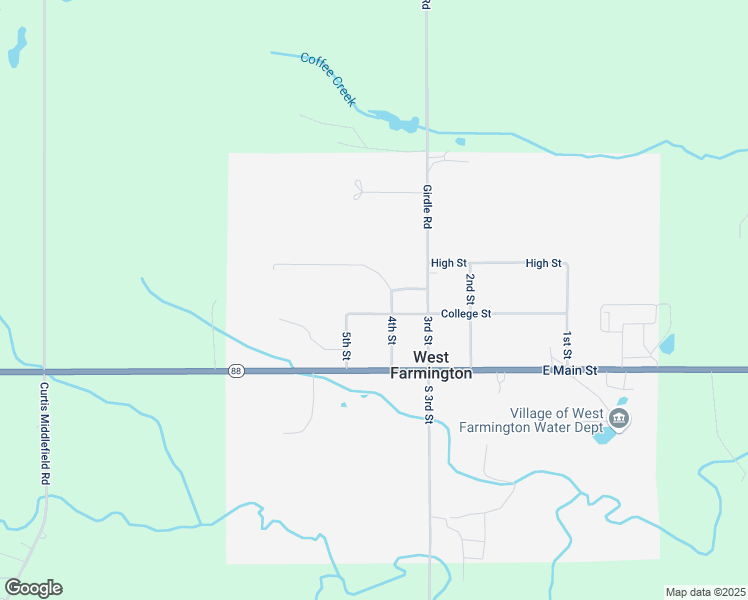 map of restaurants, bars, coffee shops, grocery stores, and more near 240 College Street in West Farmington