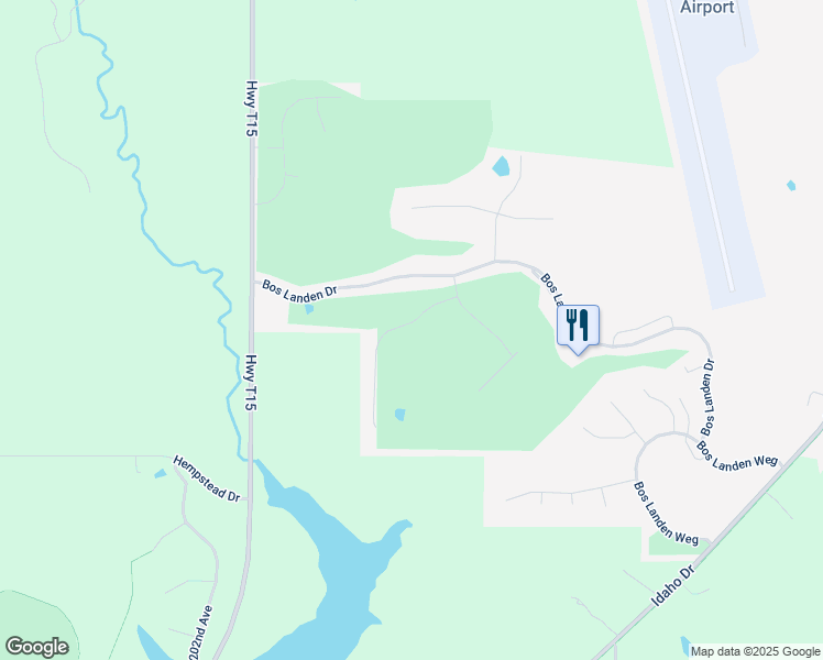 map of restaurants, bars, coffee shops, grocery stores, and more near 2643 Bos Landen Drive in Pella