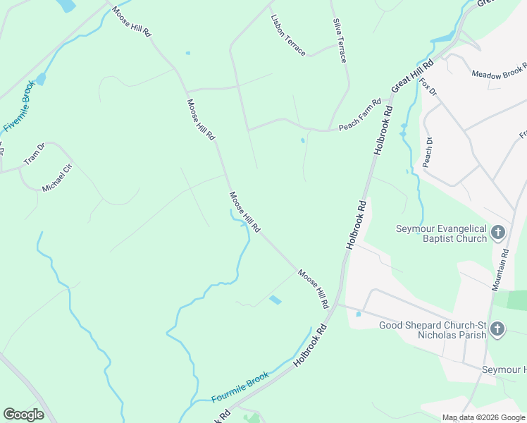 map of restaurants, bars, coffee shops, grocery stores, and more near 46 Moose Hill Road in Oxford