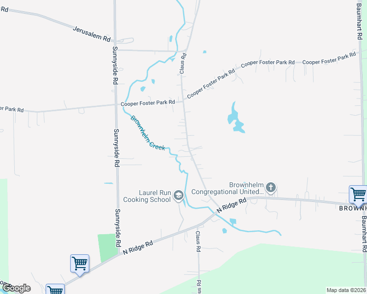 map of restaurants, bars, coffee shops, grocery stores, and more near 2255 Claus Road in Vermilion