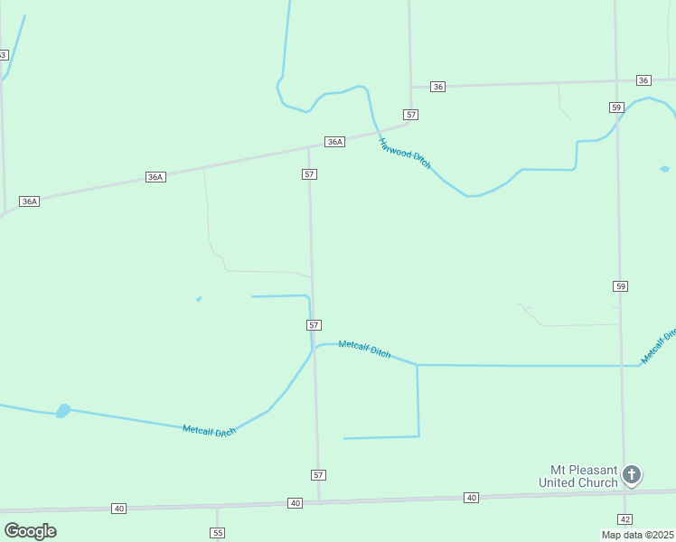 map of restaurants, bars, coffee shops, grocery stores, and more near 3865 County Road 57 in Butler