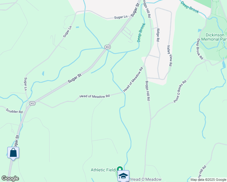 map of restaurants, bars, coffee shops, grocery stores, and more near 23 Head of Meadow Road in Newtown