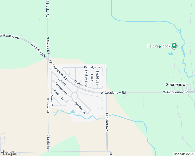 map of restaurants, bars, coffee shops, grocery stores, and more near 17 Bluebird Lane in Beecher