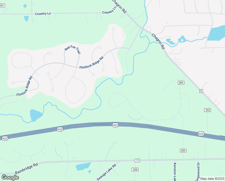 map of restaurants, bars, coffee shops, grocery stores, and more near 17450 Hawksview Lane in Chagrin Falls