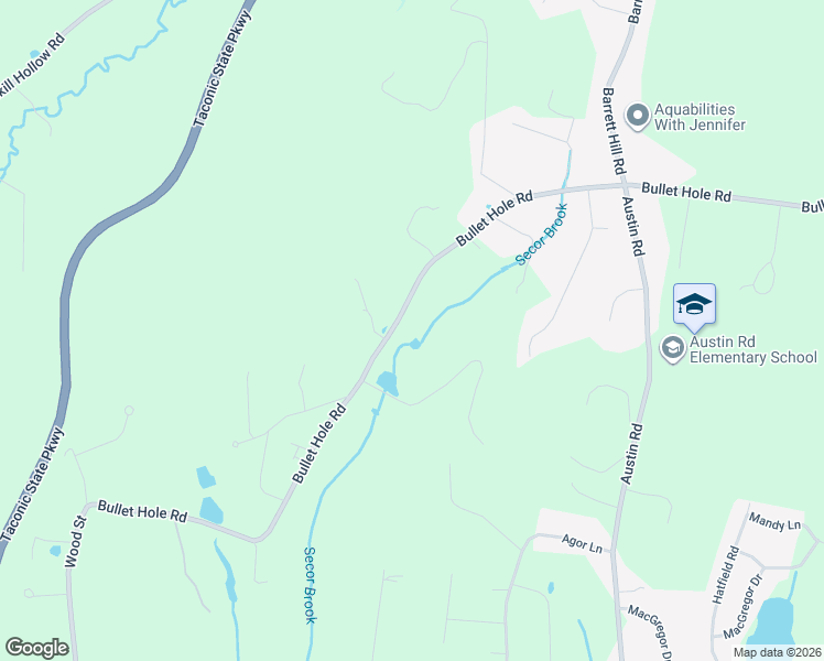 map of restaurants, bars, coffee shops, grocery stores, and more near 201 Bullet Hole Road in Mahopac