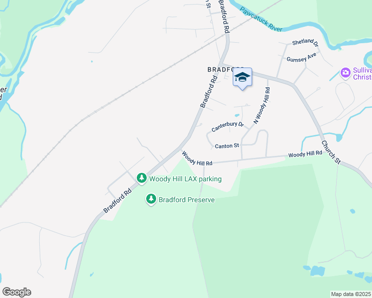 map of restaurants, bars, coffee shops, grocery stores, and more near 246 Westerly Bradford Road in Westerly