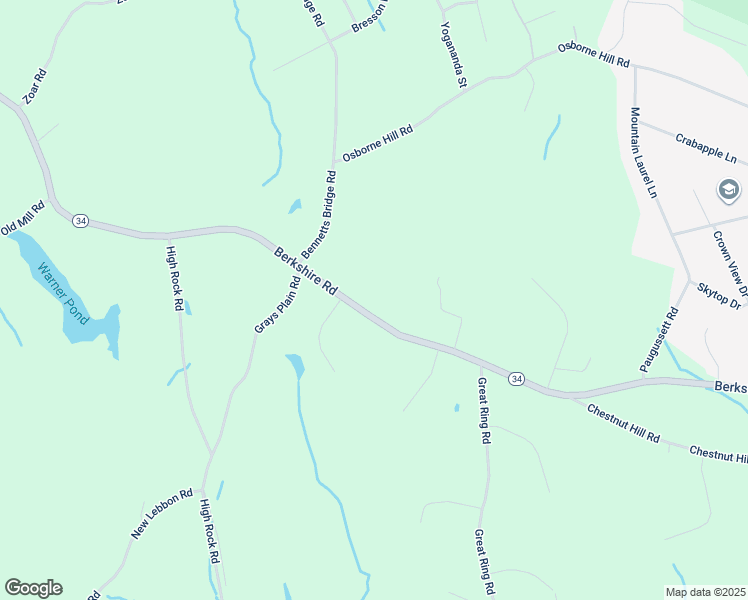 map of restaurants, bars, coffee shops, grocery stores, and more near 181 Berkshire Road in Newtown